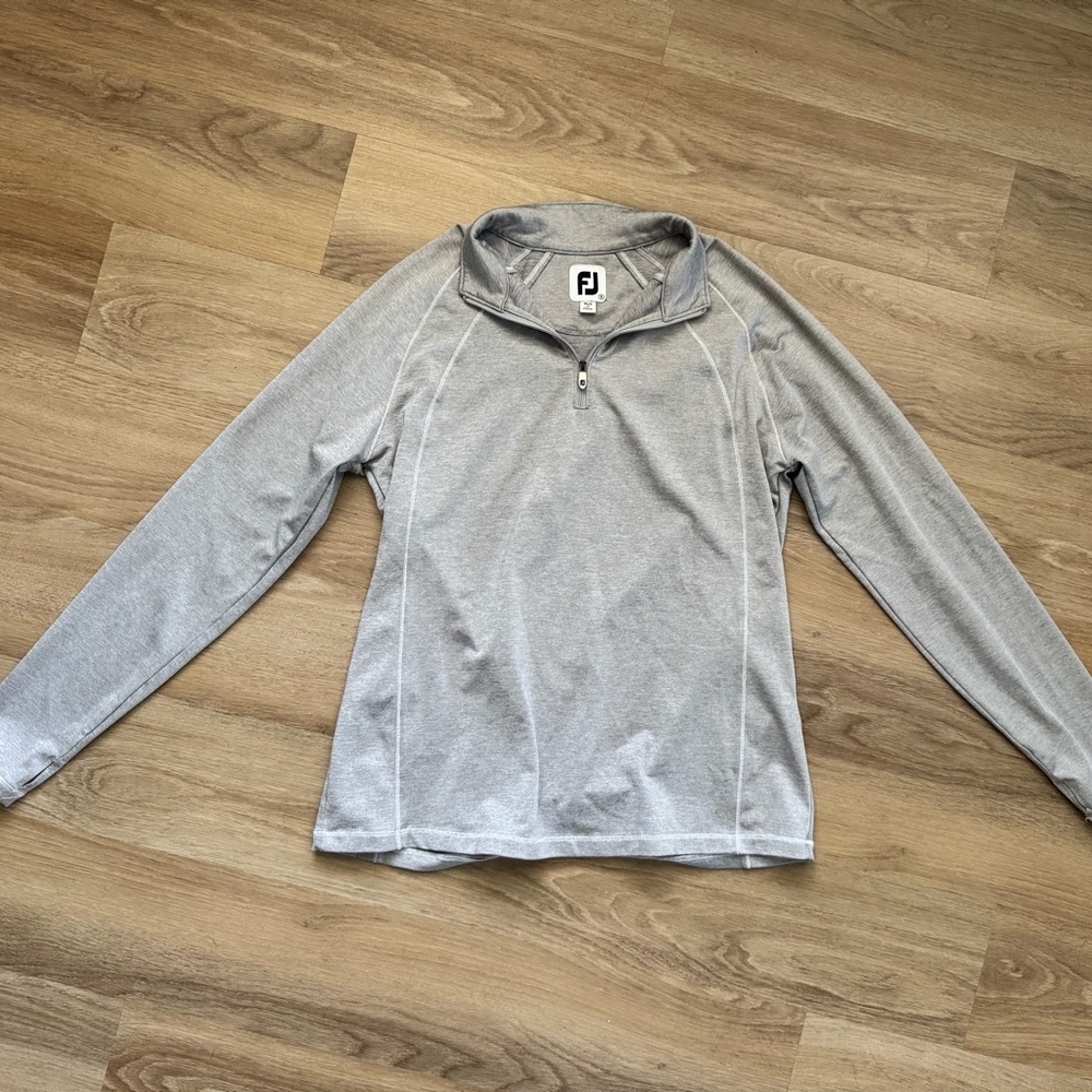 FootJoy Heather Gray Quarter-Zip Top